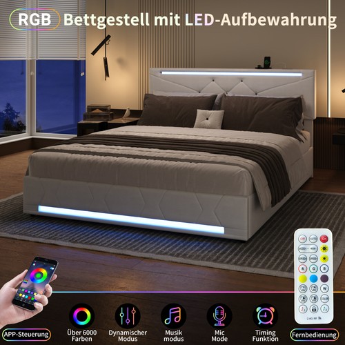 Boxspringbett 140x200 mit - 140x200,